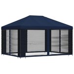 vidaXL Abri de jardin avec parois 4 × 3 m Bleu Polyester et Acier