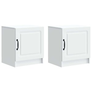 vidaXL Cabinet de chevet 2 Pièces Blanc 43 x 34 5 x 47 cm