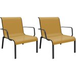 Fauteuils lounge pour l'extérieur en aluminium cauro (lot de 2)