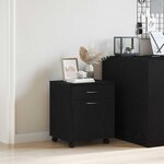 vidaXL Meuble roulant Chêne noir 45 x 38 x 54 cm Bois d'ingénierie
