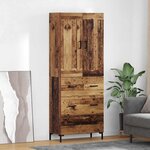 vidaXL Haut Armoire avec tiroir 2 Pièces Bois Ancien Bois d'ingénierie