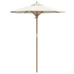 vidaXL Parasol de Jardin Crème Blanc 180x230 cm Bambou