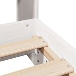 vidaXL Cadre de lit sans matelas blanc 75x190 cm bois de pin massif