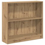 vidaXL Bibliothèque chêne artisanal 80x24x76 cm bois d'ingénierie