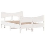 vidaXL Cadre de lit sans matelas blanc 120x200 cm bois de pin massif