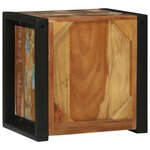 vidaXL Cabinet de Salle de Bain Marron Bois massif de récupération