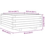 vidaXL Jardinière 60x60x26 5 cm bois de pin imprégné