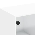 vidaXL Meuble TV avec portes en verre blanc 102x37x42 cm