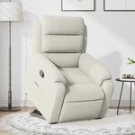 vidaXL Fauteuil inclinable Crème Velours