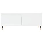 vidaXL Table basse Blanc 90x50x36 5 cm Bois d'ingénierie