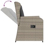 vidaXL Chaises inclinables jardin lot de 2 et coussins résine tressée