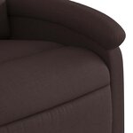 vidaXL Fauteuil inclinable marron foncé tissu