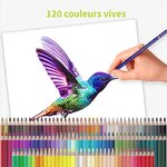 120 Crayons de couleur Base d'huile - ACROPAQ - Performance artistique - Boîte en métal