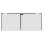 vidaXL Meuble TV mural avec lumières LED blanc 80x31x35 cm