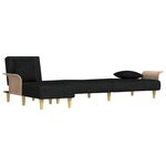 vidaXL Canapé-lit en forme de L noir 279x140x70 cm tissu