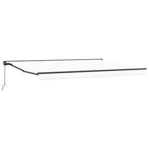 vidaXL Cadre d'auvent Blanc 450 × 300 cm Polyester avec revêtement PU