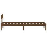 vidaXL Cadre de lit Marron miel Bois de pin massif 90x190 cm Simple