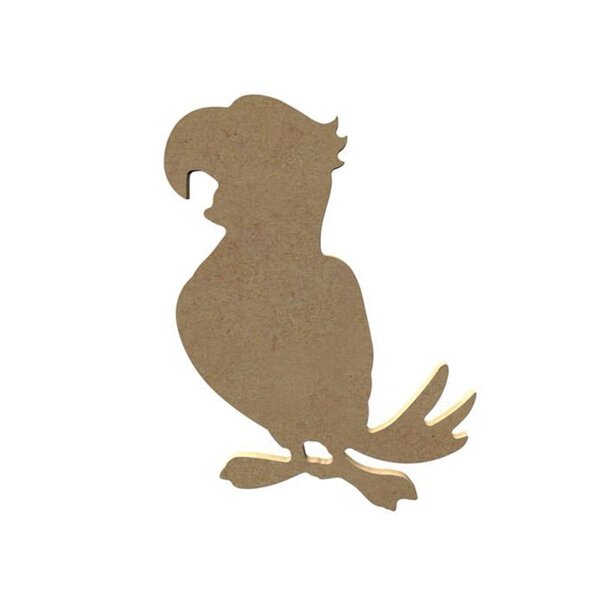 Perroquet en bois MDF à décorer - 15 cm