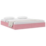 vidaXL Cadre de lit ottoman avec stockage Rose 160 x 200 cm Velours