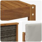 vidaXL Ensemble de canapés d'extérieur 6 pc Naturel et gris clair