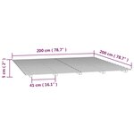vidaXL Cadre de lit sans matelas gris 200x200 cm bois massif de pin