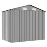vidaXL Abri de jardin Gris 205x129x183 cm Acier galvanisé