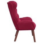 vidaXL fauteuil Bordeaux 69 x 74 x 93 cm Velours