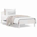 vidaXL Cadre de lit sans matelas blanc 100x200 cm bois de pin massif