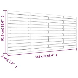 vidaXL Tête de lit murale 156x3x91 5 cm Bois massif de pin