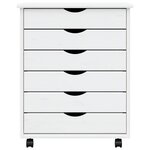 vidaXL Armoire roulante avec tiroirs MOSS blanc bois de pin solide