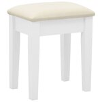 vidaXL Coiffeuse et tabouret Blanc 65x36x128 cm Bois de paulownia MDF