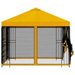 vidaXL Abri de jardin avec parois 3 x 3 m Jaune Polyester et Acier