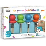 Pinceaux - Ergonomiques - Dès 1 an - 4 pinceaux - Eveil enfant - Facile à utiliser