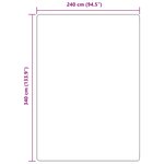 vidaXL Tapis shaggy à poils longs NAVARRA bleu marine 240x340 cm
