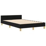 vidaXL Cadre de lit noir 120x190 cm en tissu