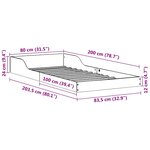 vidaXL Cadre de lit Blanc Bois massif en pin
