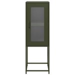 vidaXL Buffet vert olive 36x39x107 cm acier laminé à froid