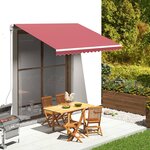 vidaXL Tissu de remplacement pour auvent Bordeaux rouge 3 5x2 5 m