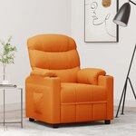 vidaXL Fauteuil inclinable Jaune Tissu