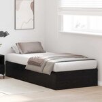 vidaXL Cadre de lit Chêne noir 190 x 75 x 31 5 cm Bois d'ingénierie
