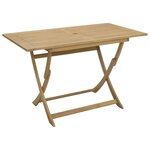 vidaXL Table pliable de jardin 120x70x75 cm bois d'acacia solide