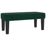 vidaXL Sommier à lattes de lit et matelas Vert foncé 80x200 cm Velours