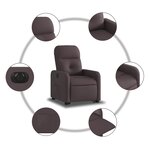 vidaXL Fauteuil inclinable électrique marron foncé tissu