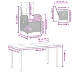 vidaXL Ensemble de Tables Basses avec coussin avec oreiller 7 Pièces