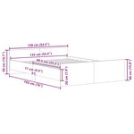 vidaXL Cadre de lit sans matelas chêne sonoma 135x190 cm