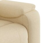 vidaXL Fauteuil inclinable Crème Tissu