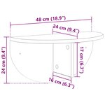 vidaXL Étagère Murale 2 Pièces Blanc brillant 38 x 19 x 19 cm