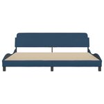 vidaXL Cadre de lit Dover bleu 200x200 cm tissu