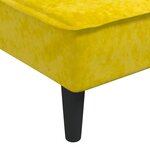 vidaXL Canapé-lit en forme de L jaune 255x140x70 cm velours