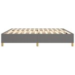 vidaXL Cadre de lit Gris foncé 200 x 200 cm Tissu